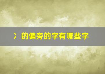 冫的偏旁的字有哪些字