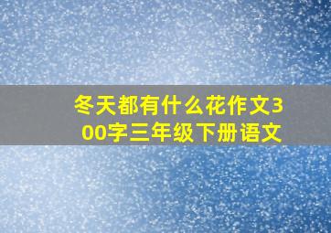 冬天都有什么花作文300字三年级下册语文