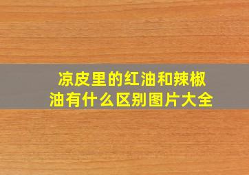 凉皮里的红油和辣椒油有什么区别图片大全