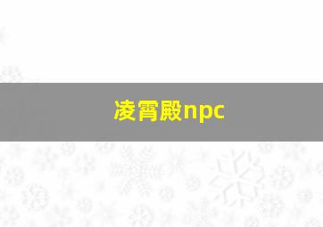 凌霄殿npc