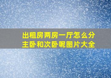 出租房两房一厅怎么分主卧和次卧呢图片大全