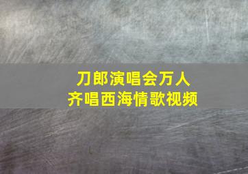 刀郎演唱会万人齐唱西海情歌视频