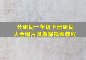 分组词一年级下册组词大全图片及解释视频教程