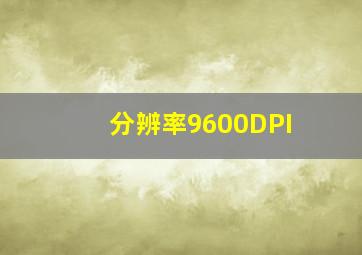 分辨率9600DPI