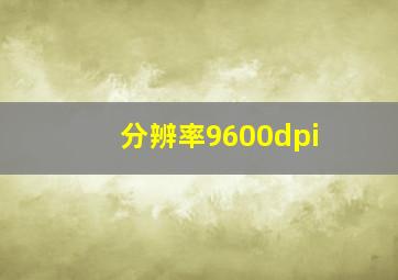 分辨率9600dpi