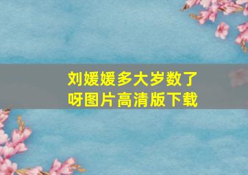 刘媛媛多大岁数了呀图片高清版下载