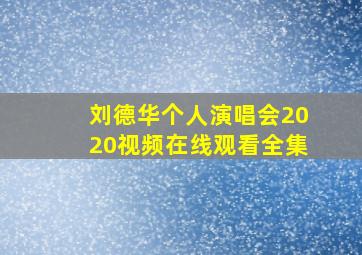 刘德华个人演唱会2020视频在线观看全集