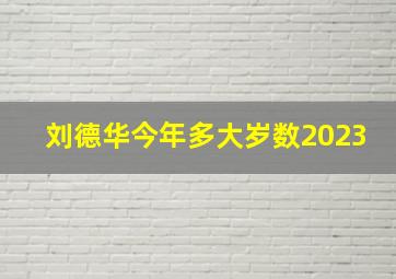 刘德华今年多大岁数2023