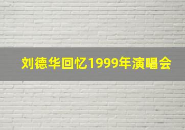 刘德华回忆1999年演唱会