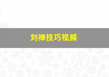 刘禅技巧视频