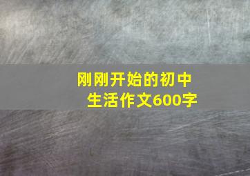 刚刚开始的初中生活作文600字