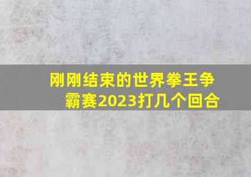 刚刚结束的世界拳王争霸赛2023打几个回合