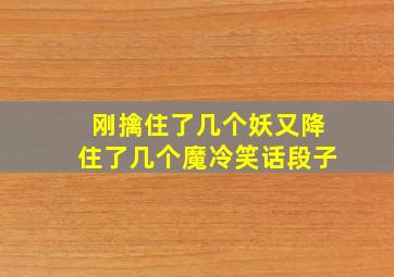 刚擒住了几个妖又降住了几个魔冷笑话段子