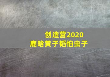 创造营2020鹿晗黄子韬怕虫子