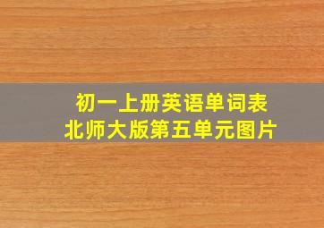 初一上册英语单词表北师大版第五单元图片