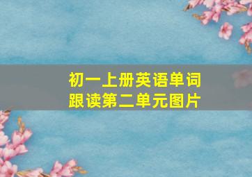 初一上册英语单词跟读第二单元图片