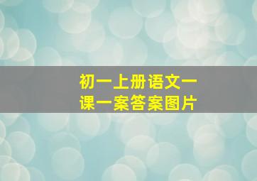 初一上册语文一课一案答案图片