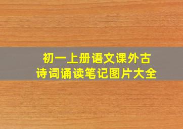 初一上册语文课外古诗词诵读笔记图片大全