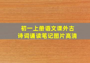 初一上册语文课外古诗词诵读笔记图片高清