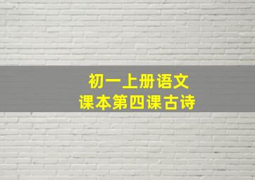 初一上册语文课本第四课古诗