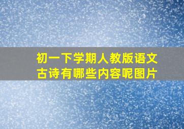 初一下学期人教版语文古诗有哪些内容呢图片