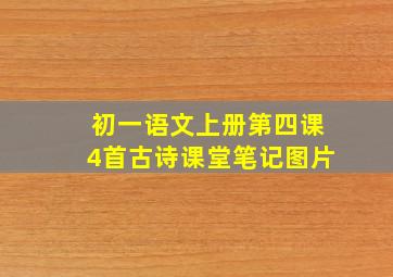 初一语文上册第四课4首古诗课堂笔记图片