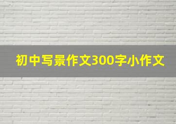 初中写景作文300字小作文