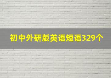 初中外研版英语短语329个