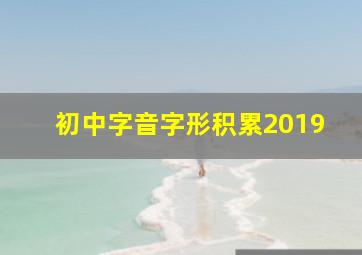 初中字音字形积累2019