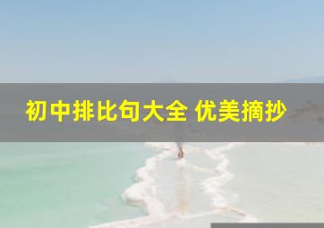 初中排比句大全 优美摘抄