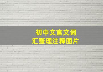 初中文言文词汇整理注释图片