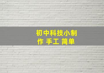 初中科技小制作 手工 简单