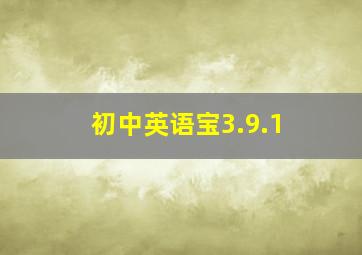 初中英语宝3.9.1