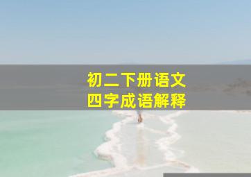 初二下册语文四字成语解释