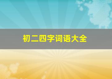 初二四字词语大全