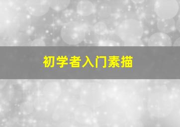 初学者入门素描