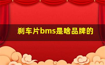 刹车片bms是啥品牌的