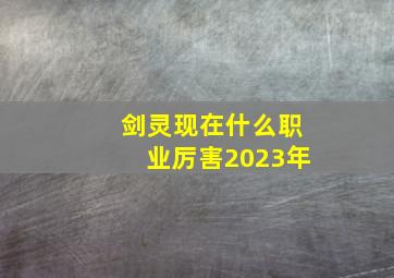 剑灵现在什么职业厉害2023年