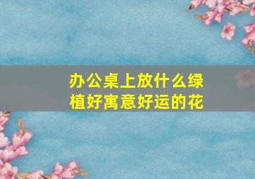 办公桌上放什么绿植好寓意好运的花