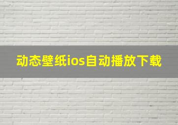 动态壁纸ios自动播放下载