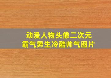 动漫人物头像二次元霸气男生冷酷帅气图片