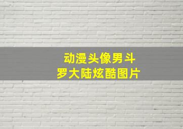 动漫头像男斗罗大陆炫酷图片