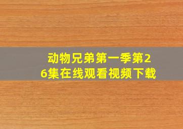 动物兄弟第一季第26集在线观看视频下载