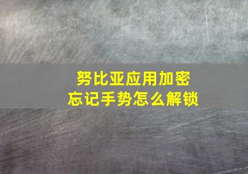 努比亚应用加密忘记手势怎么解锁