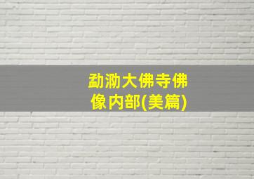 勐泐大佛寺佛像内部(美篇)