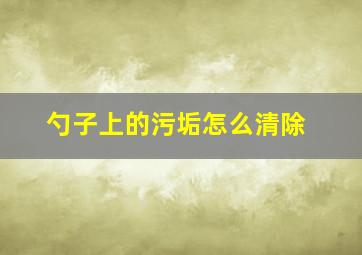 勺子上的污垢怎么清除