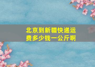 北京到新疆快递运费多少钱一公斤啊