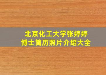 北京化工大学张婷婷博士简历照片介绍大全