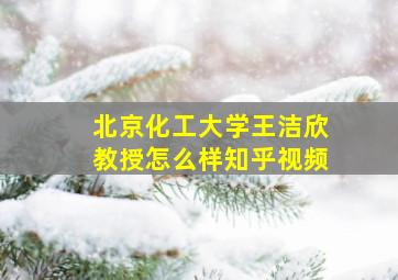 北京化工大学王洁欣教授怎么样知乎视频