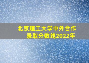 北京理工大学中外合作录取分数线2022年